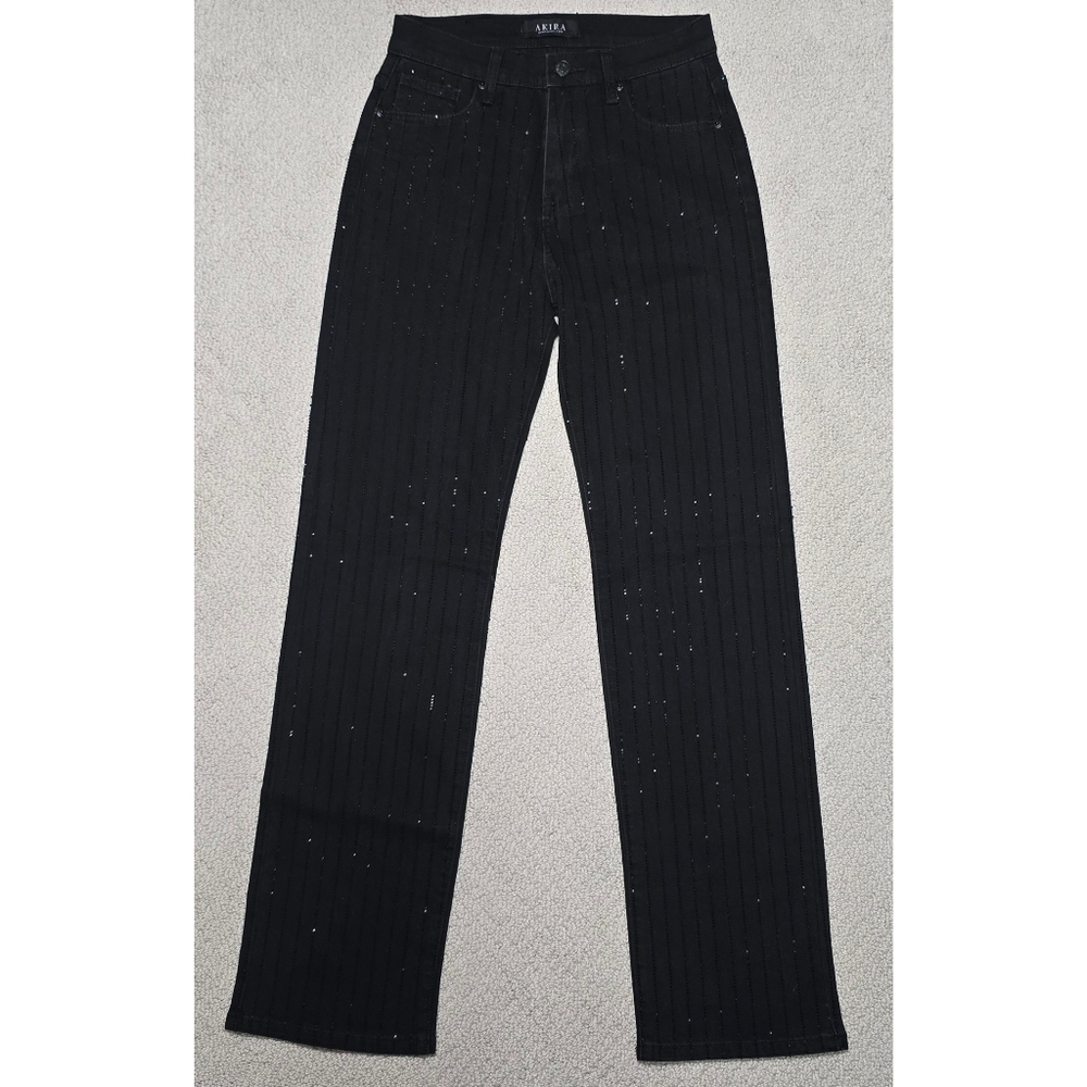 Akira Rhinestone Denim Pants